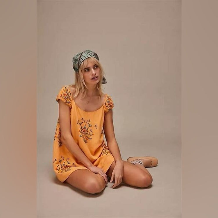 Free People Nakış Detaylı Mini Elbise