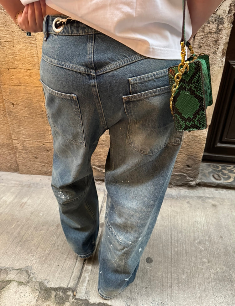 Özel Yıkamalı Barrel Jean