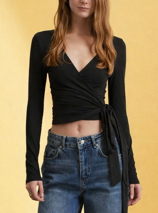 Uzun Kollu Kruvaze Top