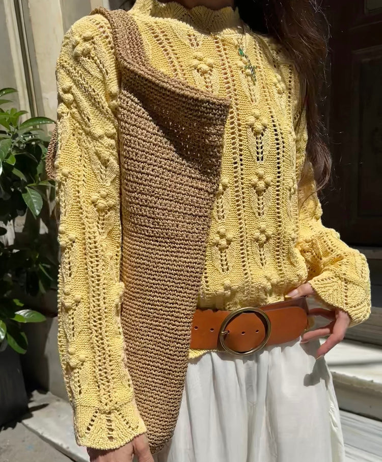 Sarı Dokulu Merserize Kazak