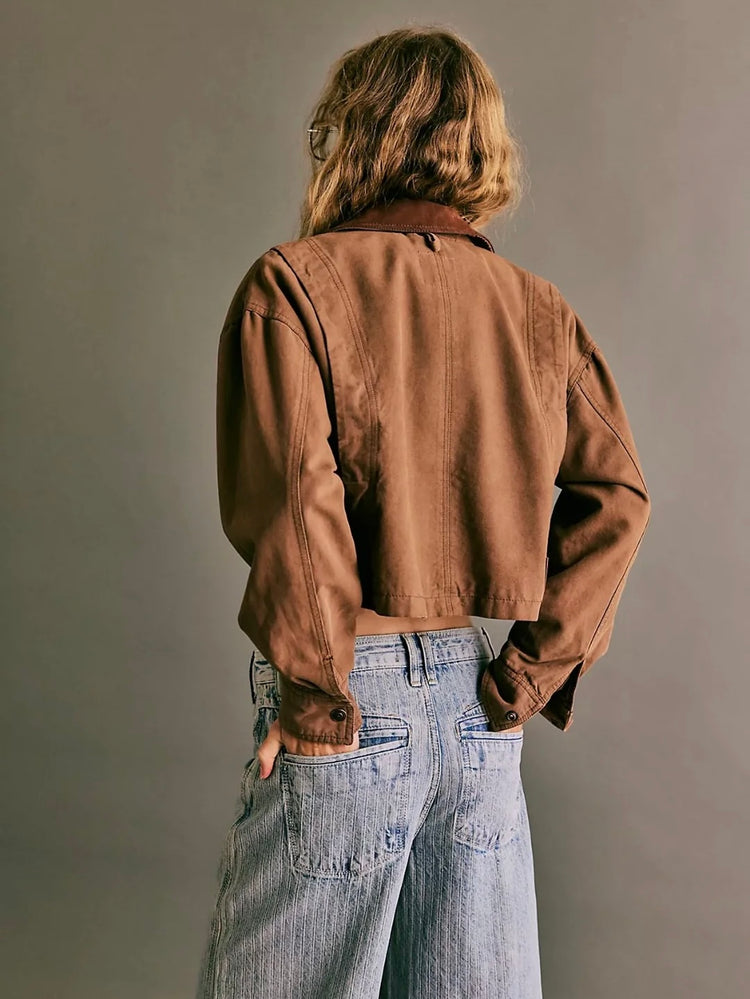 Free People Kısa Gabardin Ceket