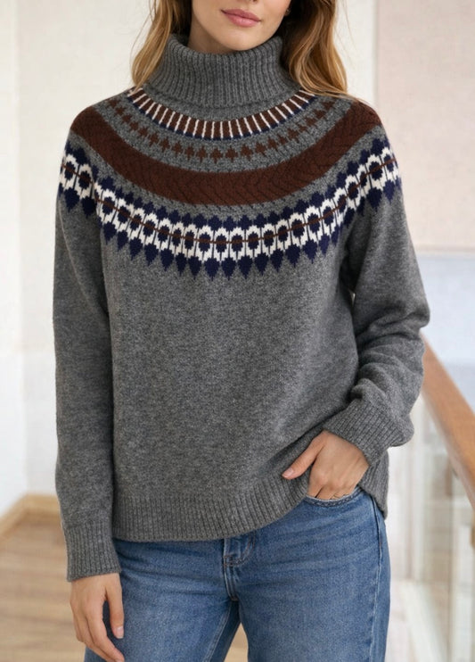 Boğazlı Desenli Kazak