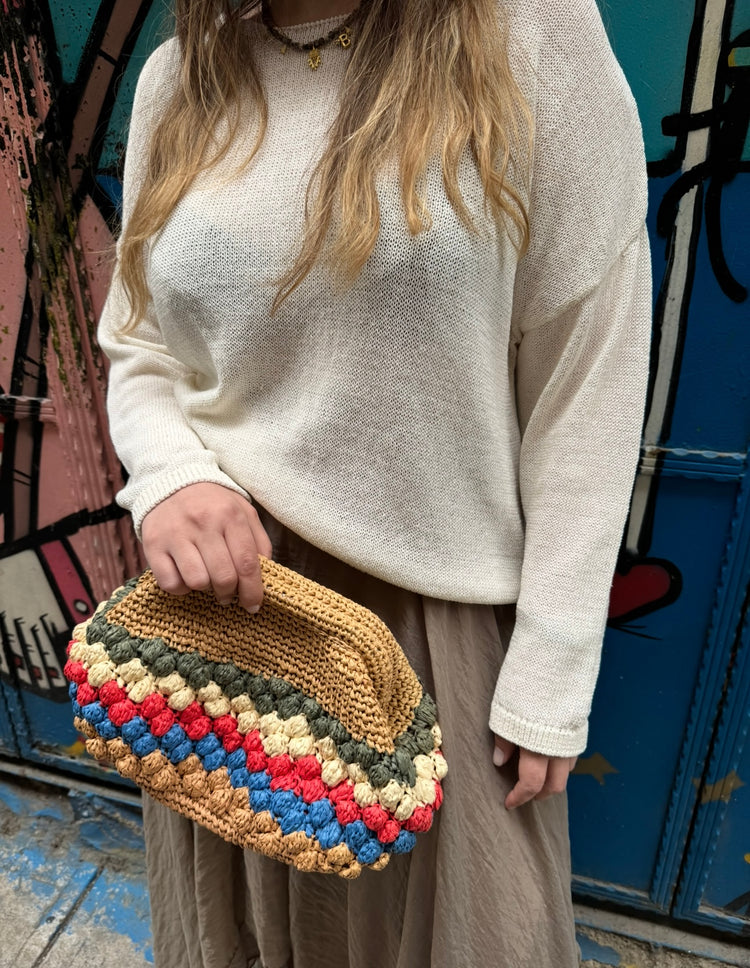 Özel El Yapımı Renkli Clutch Çanta