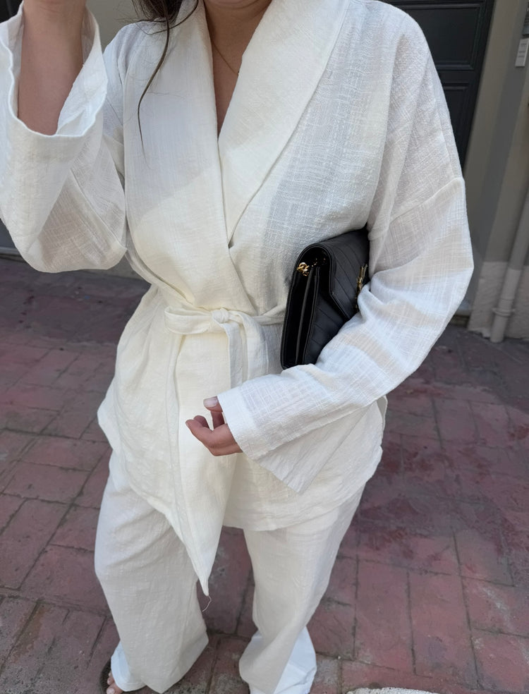 Jakarlı Kimono Takım
