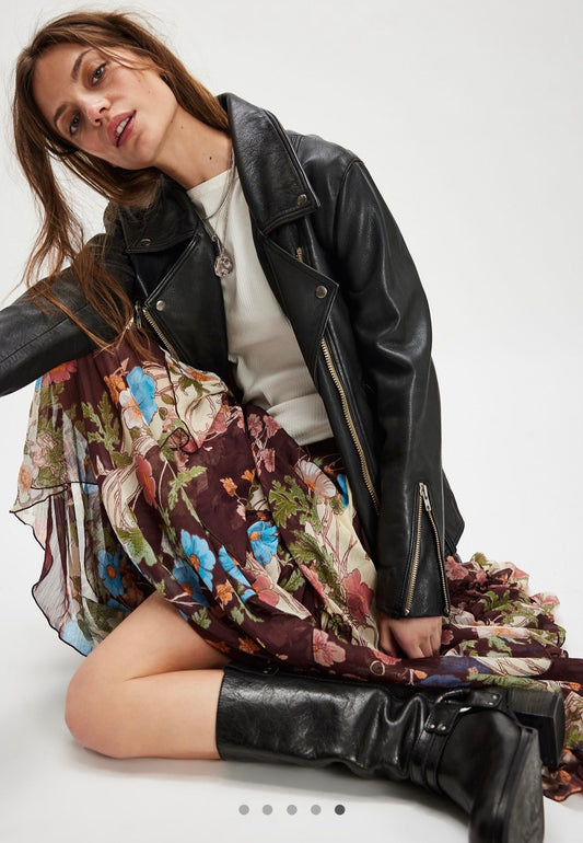 Free People Çiçek Desenli Uzun Etek