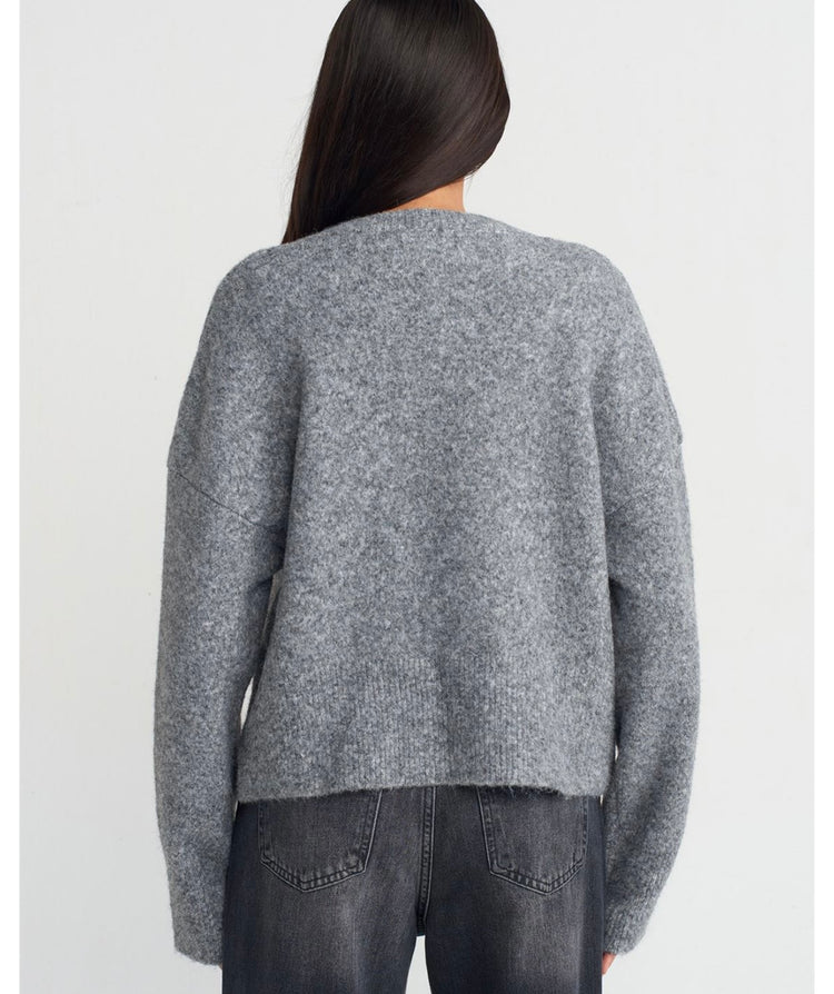 V Yaka Yumuşak Dokulu Kazak