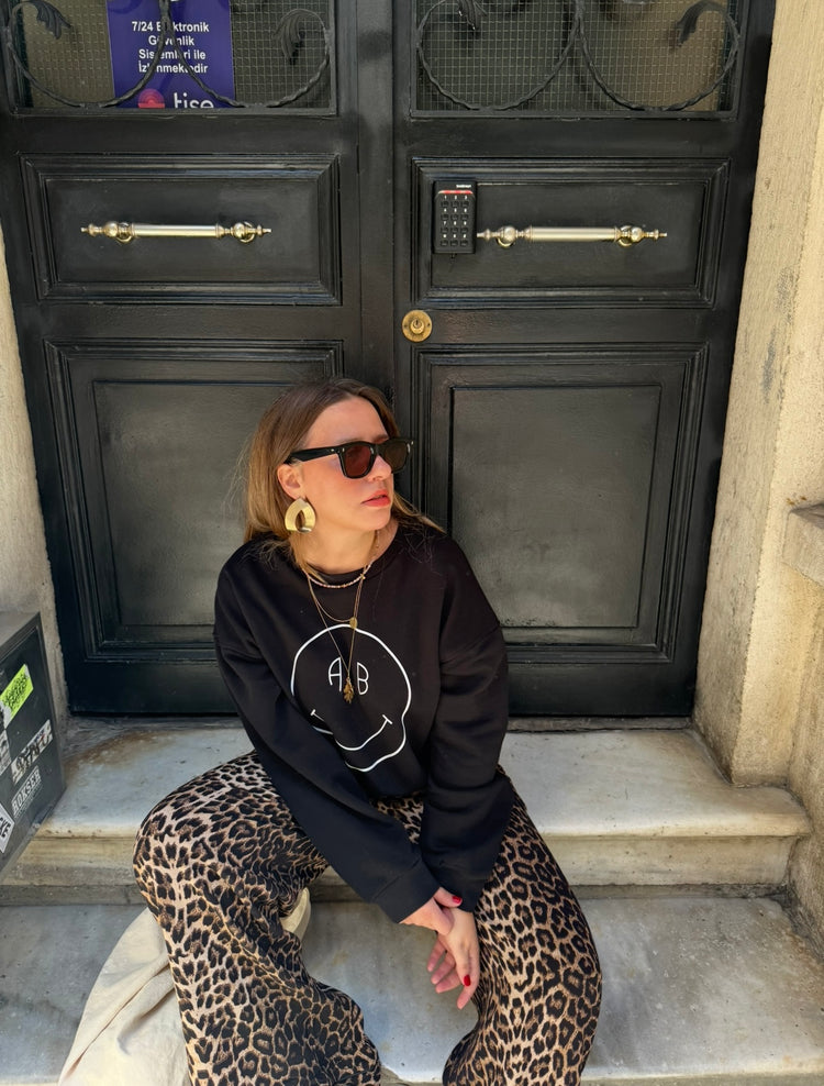Beli Lastikli Leopar Pantolon