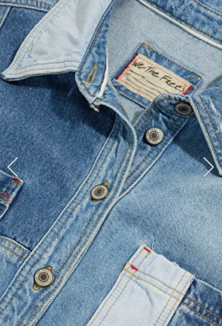 (ÖS) Oversize Free People Denim Gömlek