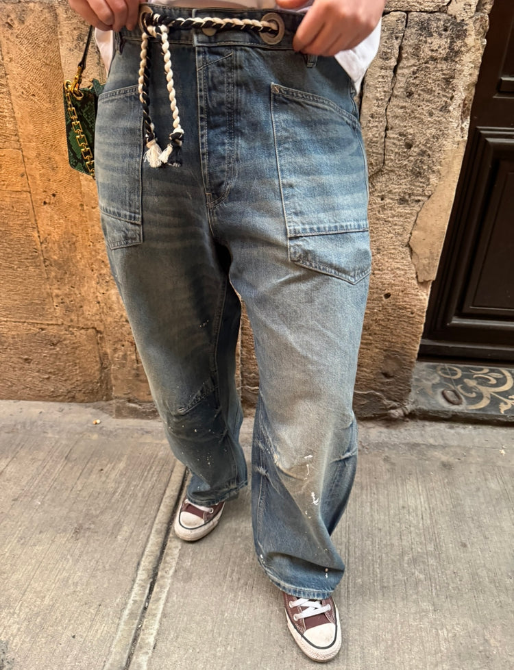 Özel Yıkamalı Barrel Jean
