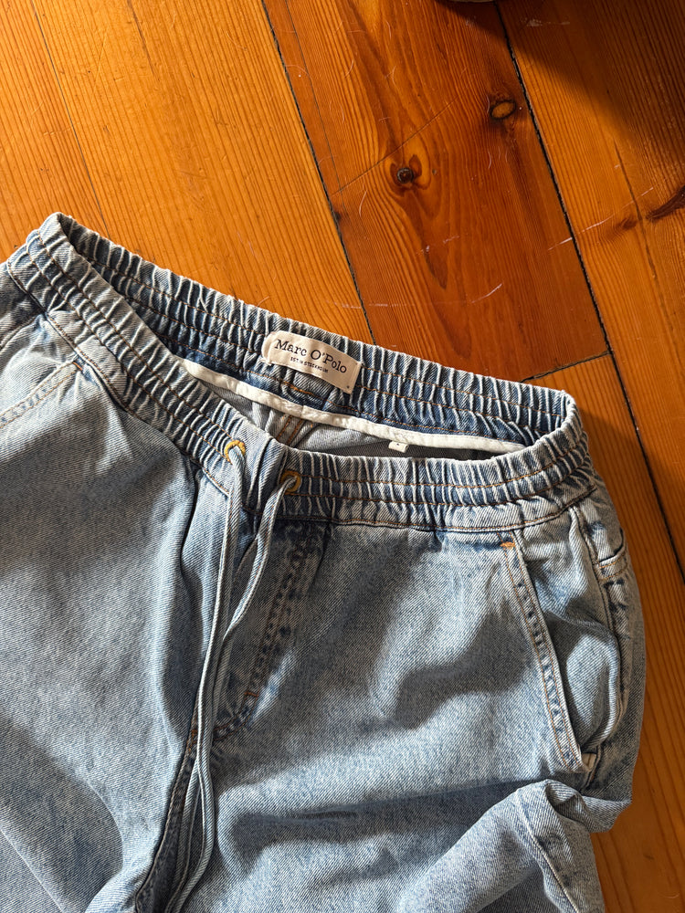 Beli Lastikli Yandan Cepli Jean