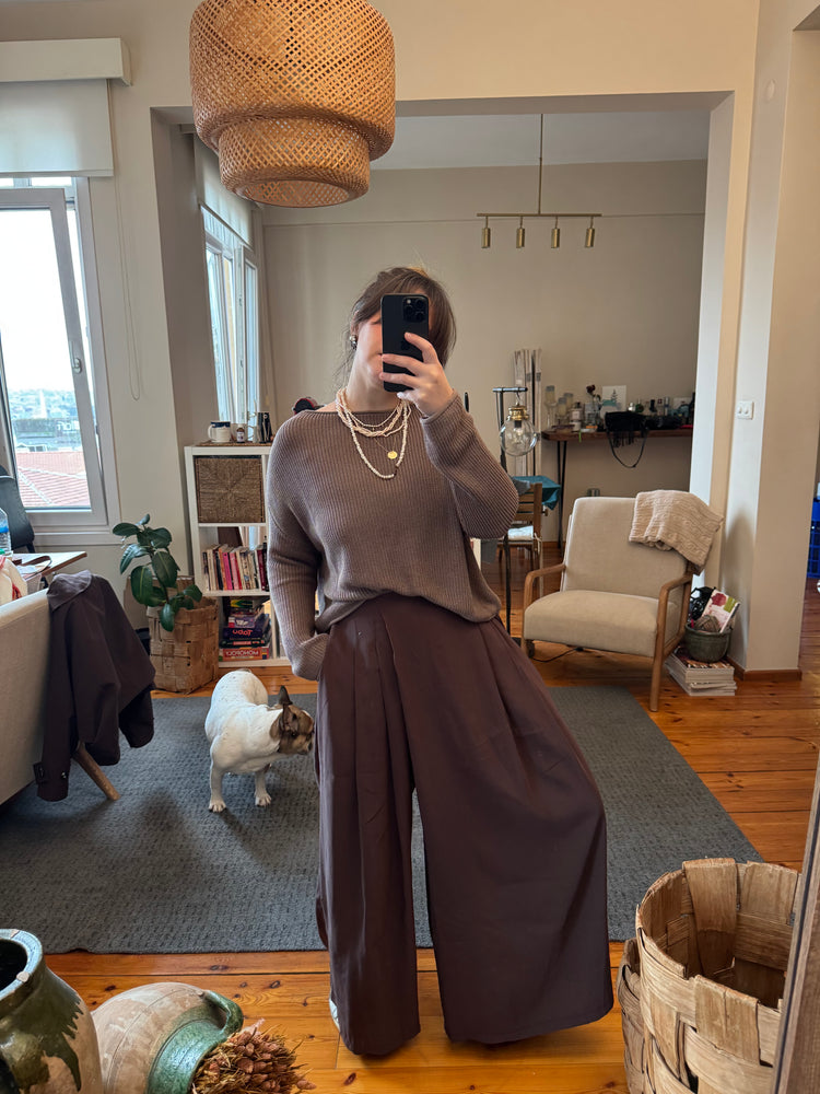 Kahverengi Etek Pantolon