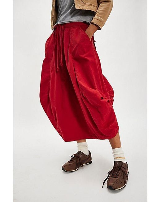 Free People Kırmızı Balon Etek