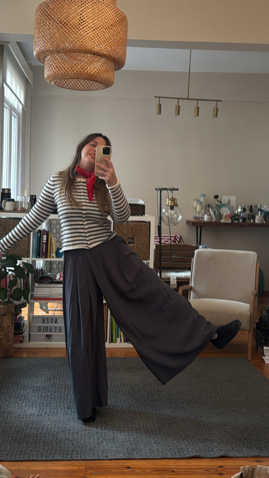 Beli Lastikli Antrasit Etek/Pantolon