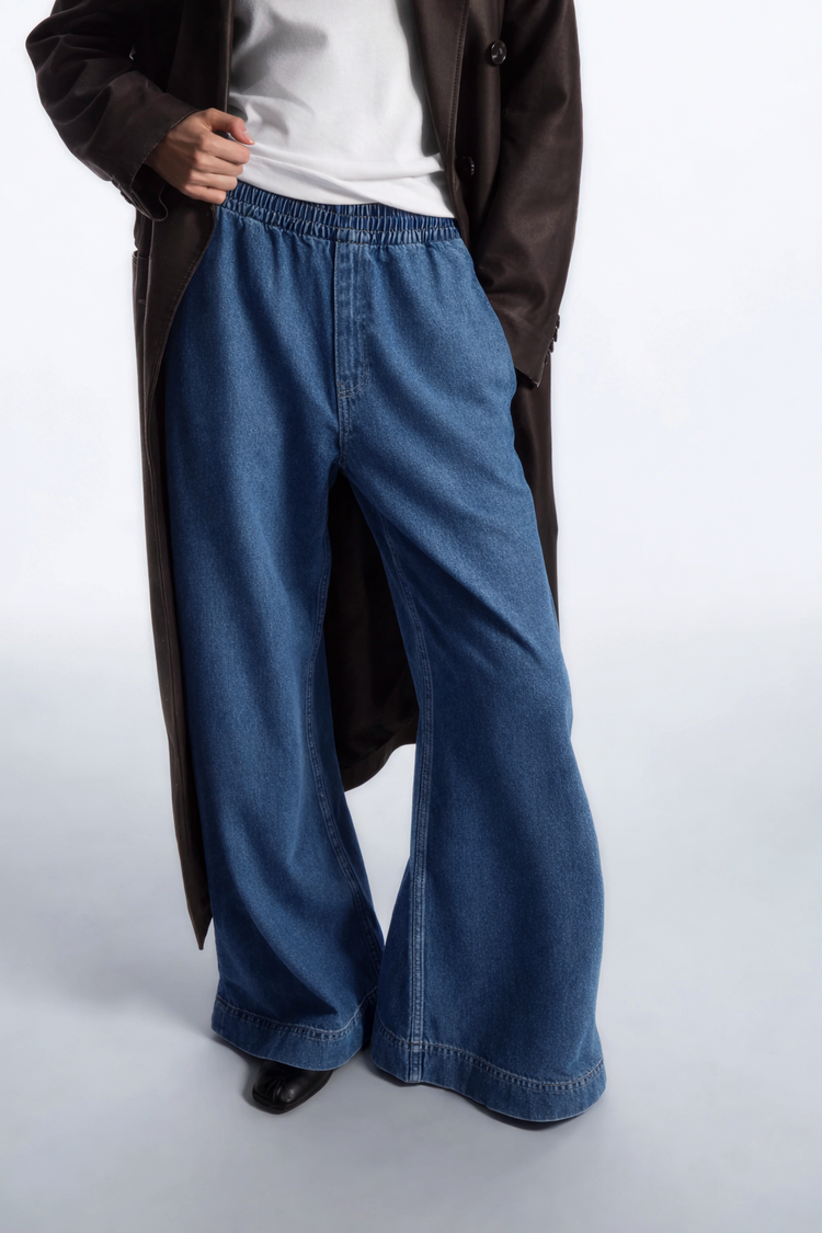 Cos Geniş Paça Beli Lastikli Jean