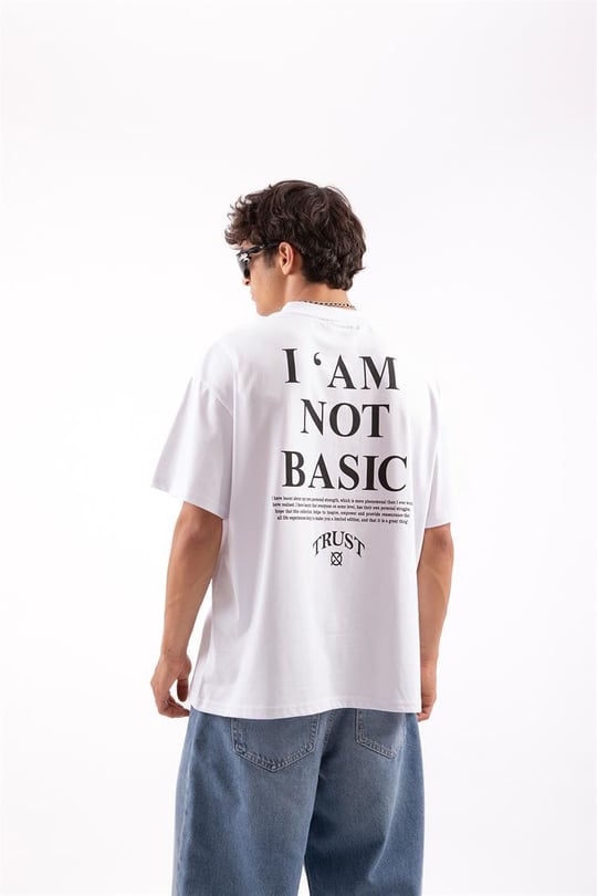 Unisex Baskılı Oversize T-shirt