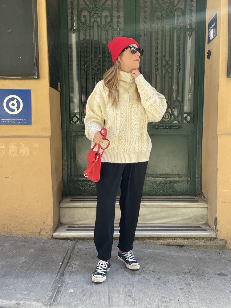 Paçaları Düğmeli Carrot Fit Pantolon