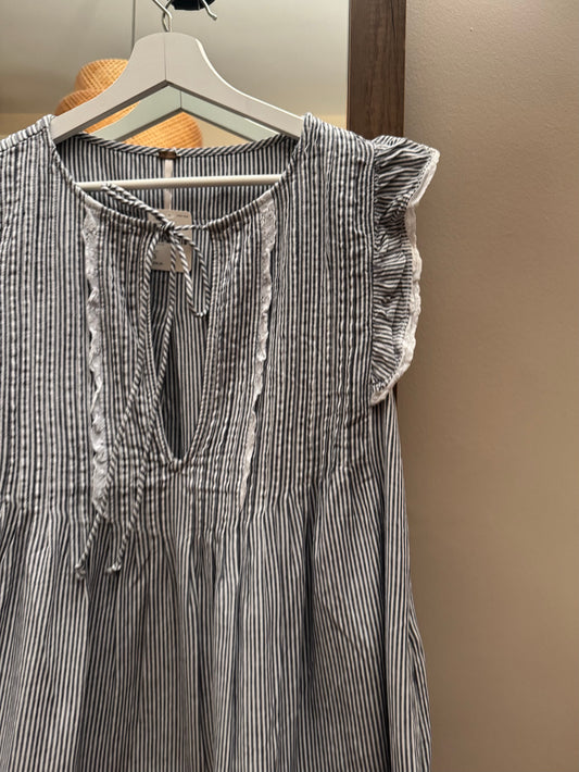 Free People Çizgili Midi Elbise