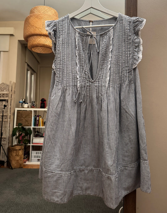 Free People Çizgili Midi Elbise