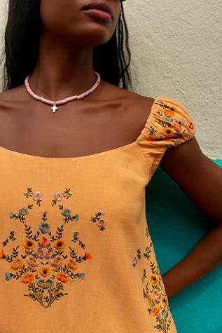Free People Nakış Detaylı Mini Elbise