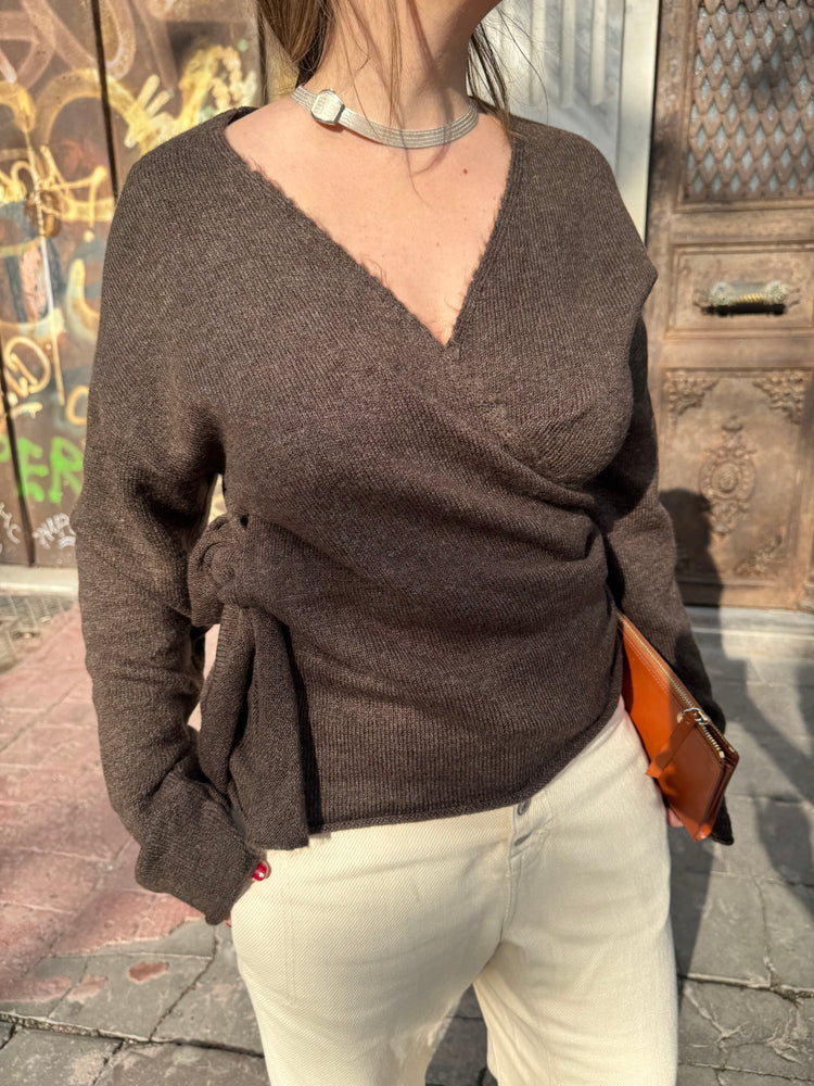 Kruvaze Bağlamalı Hırka