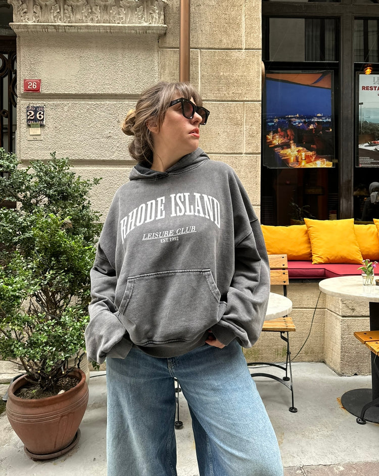 Baskılı Yıkamalı Sweatshirt