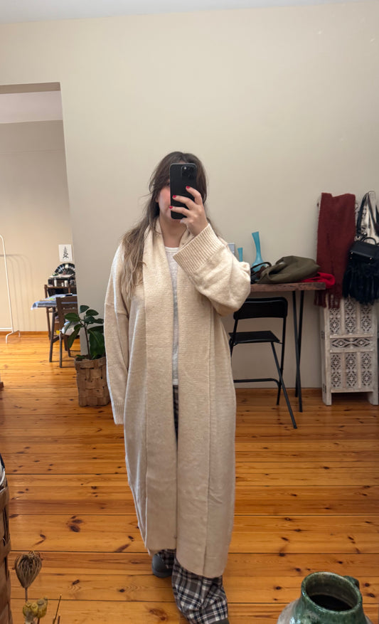 Şal Yaka Uzun Hırka