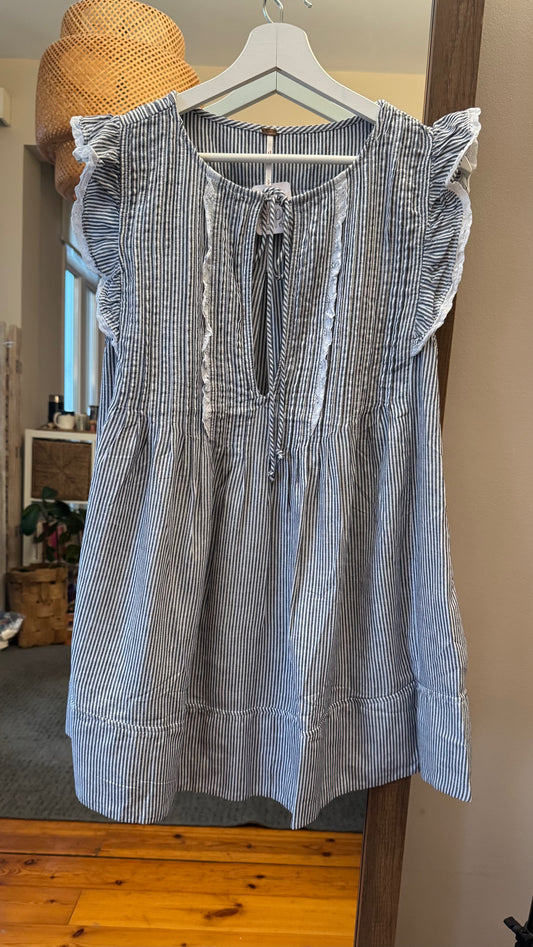 Free People Çizgili Midi Boy Elbise