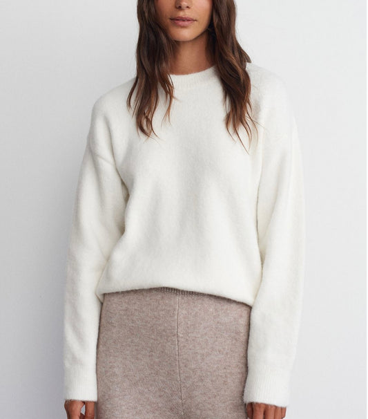 Bisiklet Yaka Yumuşak Dokulu Kazak