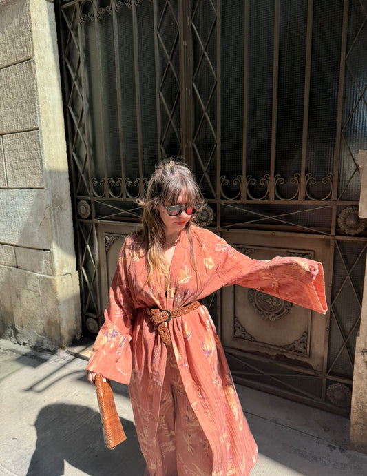 Uzun Desenli Kimono