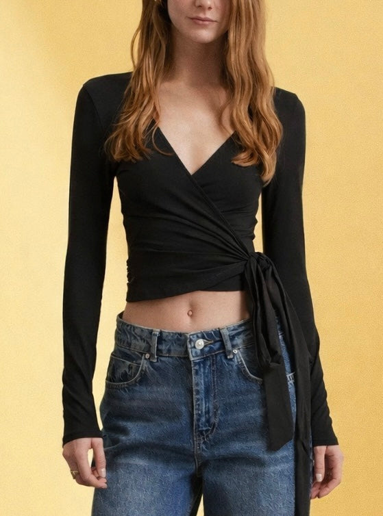 Uzun Kollu Kruvaze Top