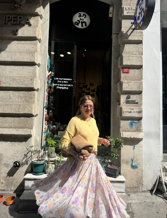 İçi Astarlı Şifon Etek