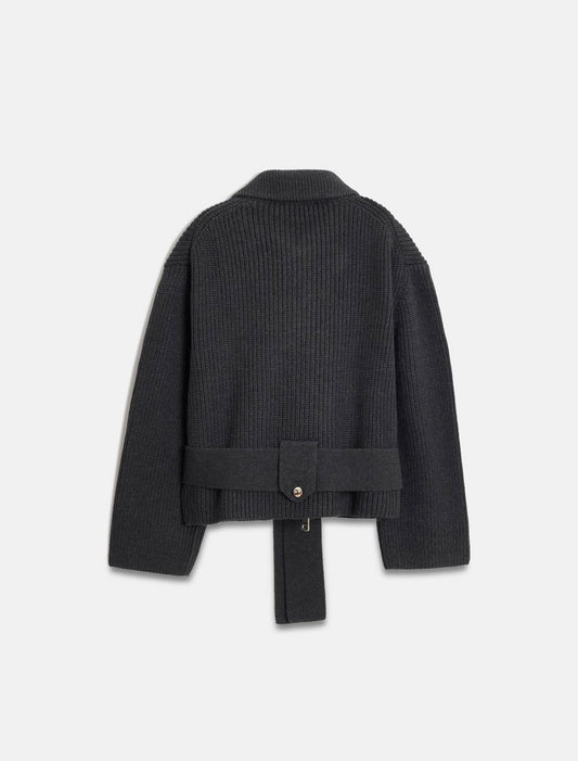 Yün Karışımlı Antrasit Triko Hırka