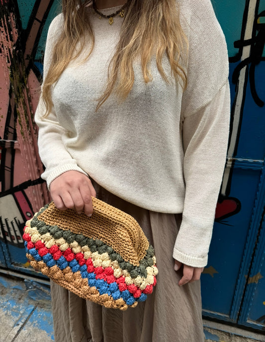 Özel El Yapımı Renkli Clutch Çanta