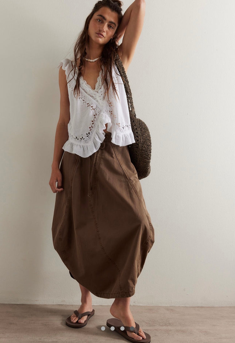 Free People Kahverengi Balon Etek