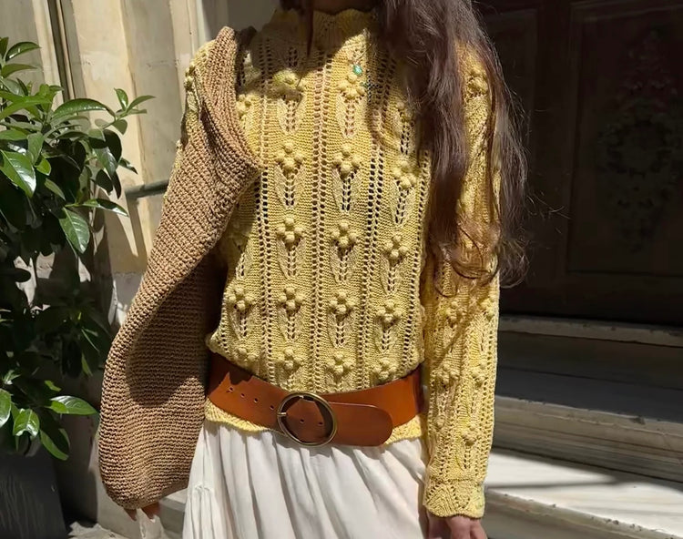 Sarı Dokulu Merserize Kazak