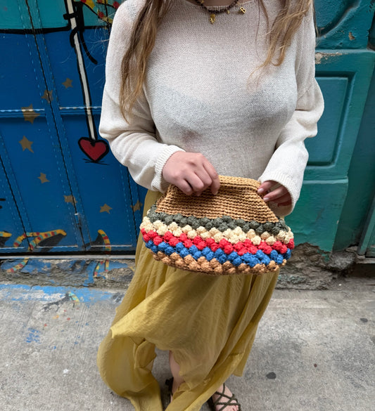 Özel El Yapımı Renkli Clutch Çanta