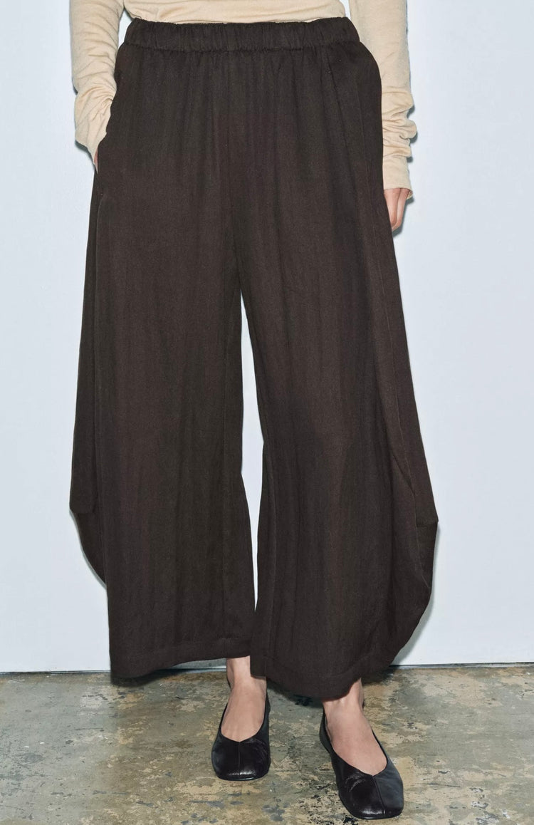 Dokulu Geniş Paça Pantolon