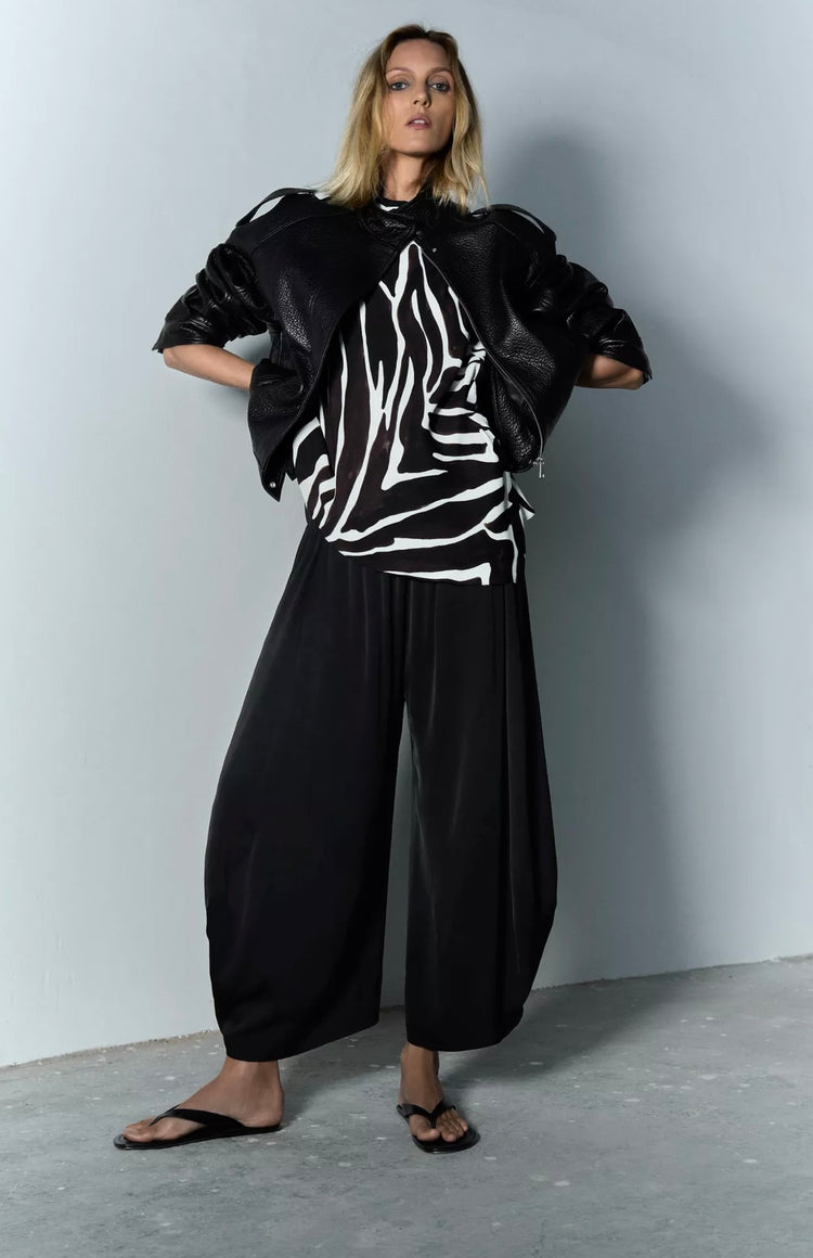 Dökümlü Hacimli Pantolon