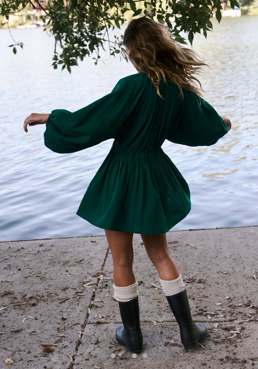 Free People Yeşil Mini Elbise