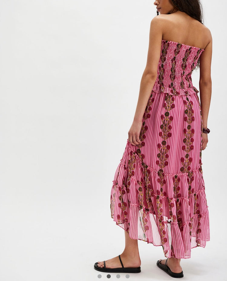 Free People Desenli Astarlı Elbise