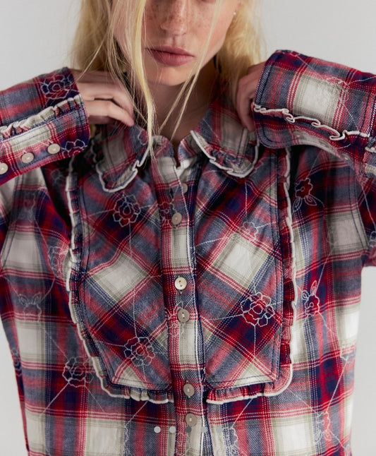 FP Nakış Detaylı Oduncu Gömlek