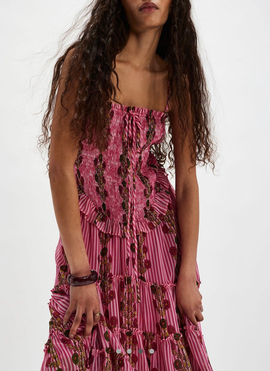 Free People Desenli Astarlı Elbise