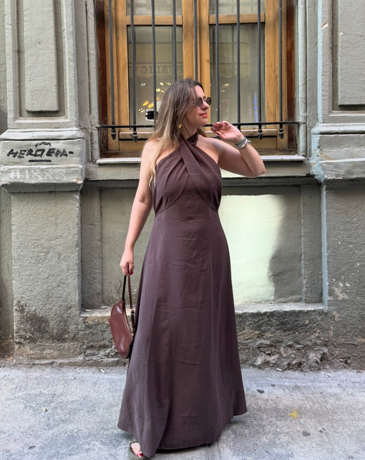 Boyundan Bağlamalı Elbise