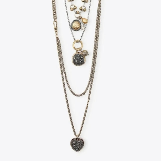 ZR 3’lü Gold Uzun Kolye Set