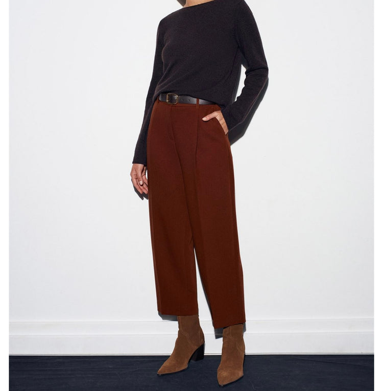 Kiremit Kemerli Pensli Pantolon