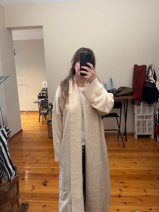 Şal Yaka Uzun Hırka