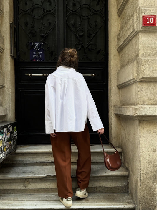 Tasarım Poplin Beyaz Gömlek