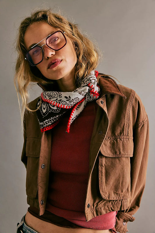 Free People Kısa Gabardin Ceket