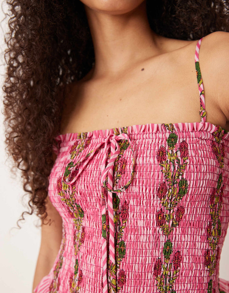 Free People Desenli Astarlı Elbise