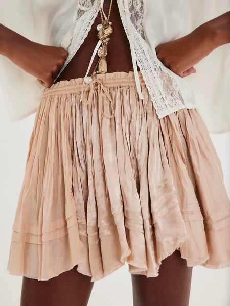 Free People Saten Mini Etek